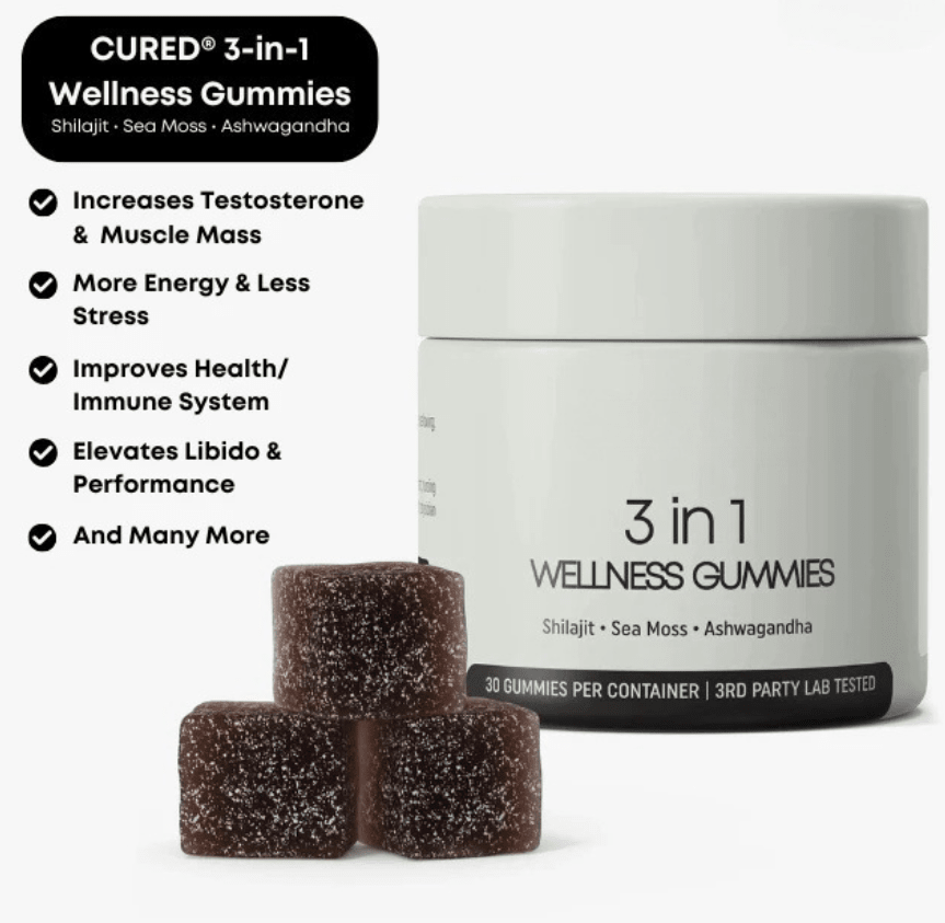Shilajit 3 - in - 1 Gummies for Men - Zelara